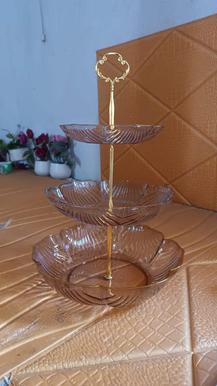 3 Layer Snack Rack, Basket Stand Holder (1 Pc) 3 Layer Snack Rack, Basket Stand Holder (1 Pc)